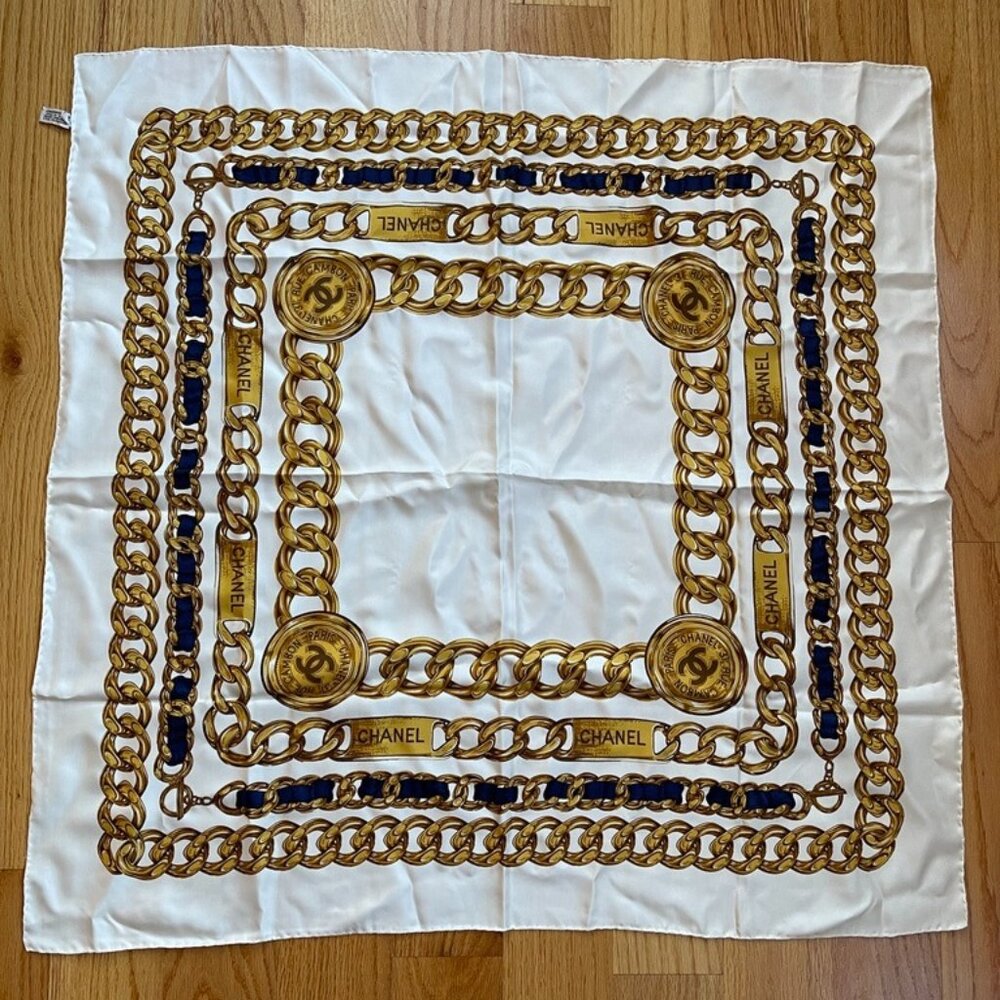 Chanel Silk Scarf (128857)